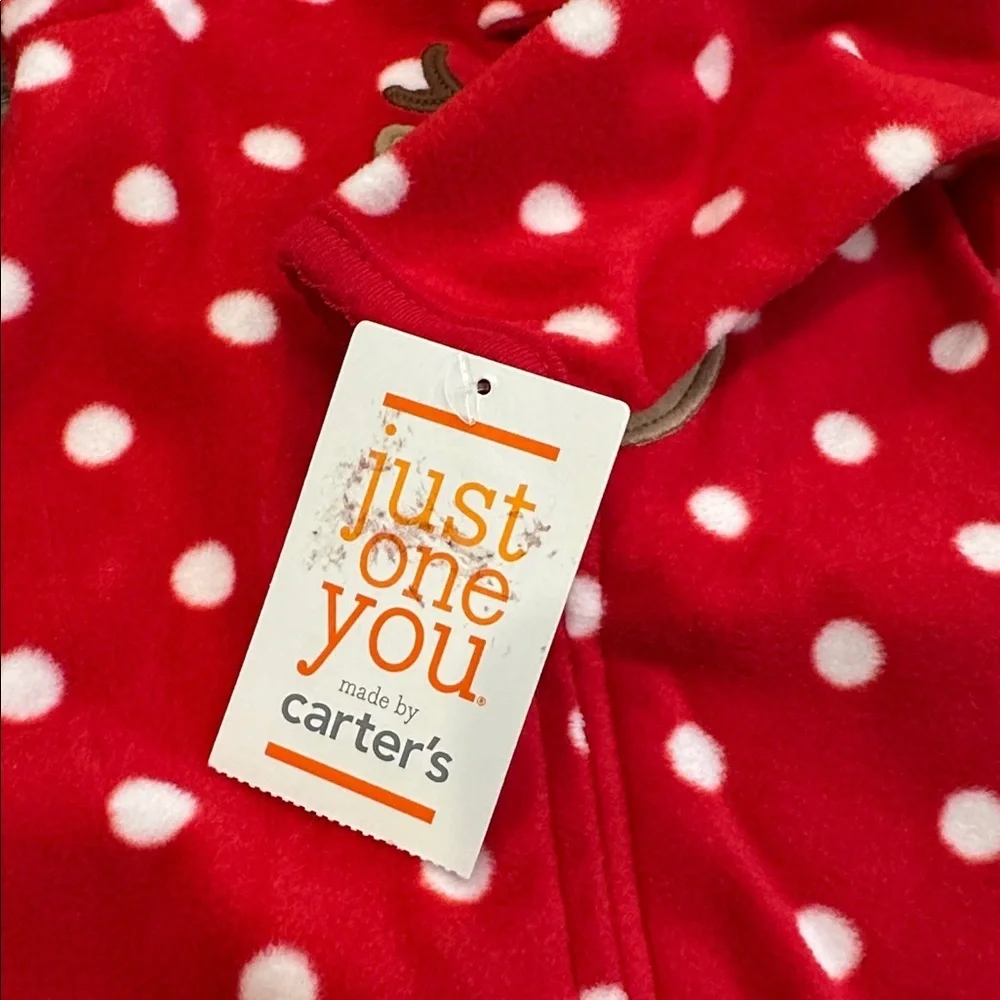 NWT Carter’s Christmas Polka Dot Sleep Onesie Size NB
